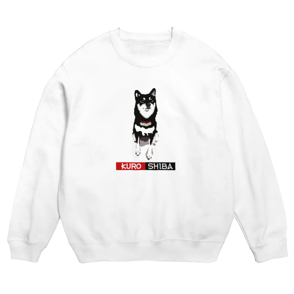 fu----3のご満悦黒柴犬 Crew Neck Sweatshirt