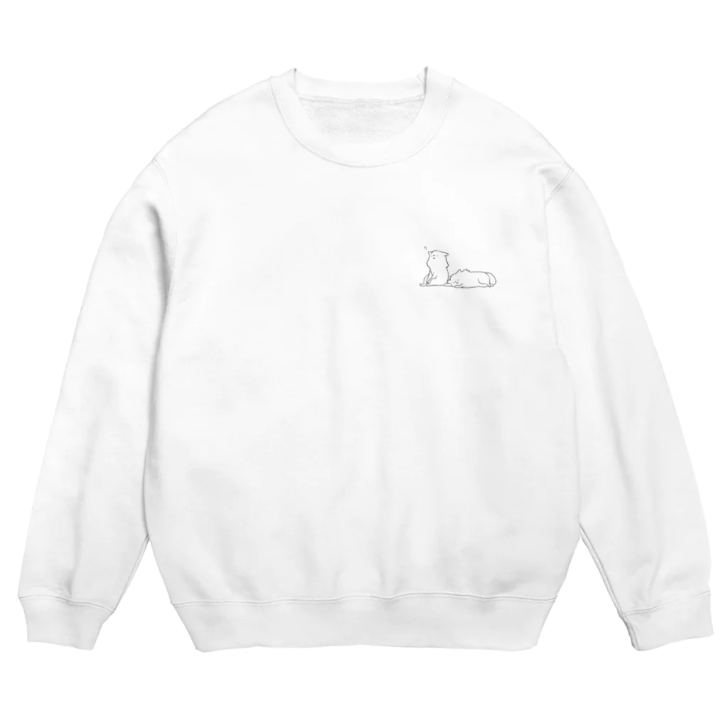 いぬぽめのsleeping 2 Crew Neck Sweatshirt