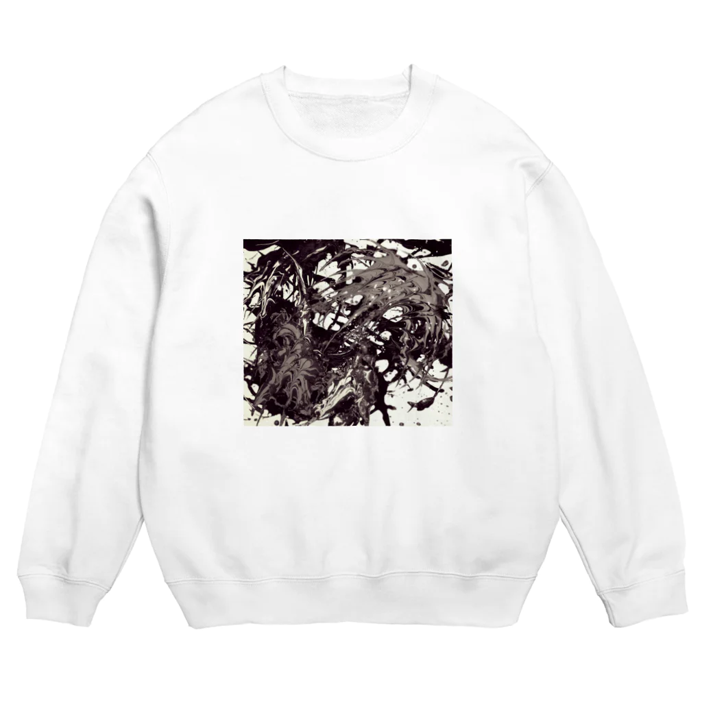 兎派の踊る細胞(monochrome) Crew Neck Sweatshirt