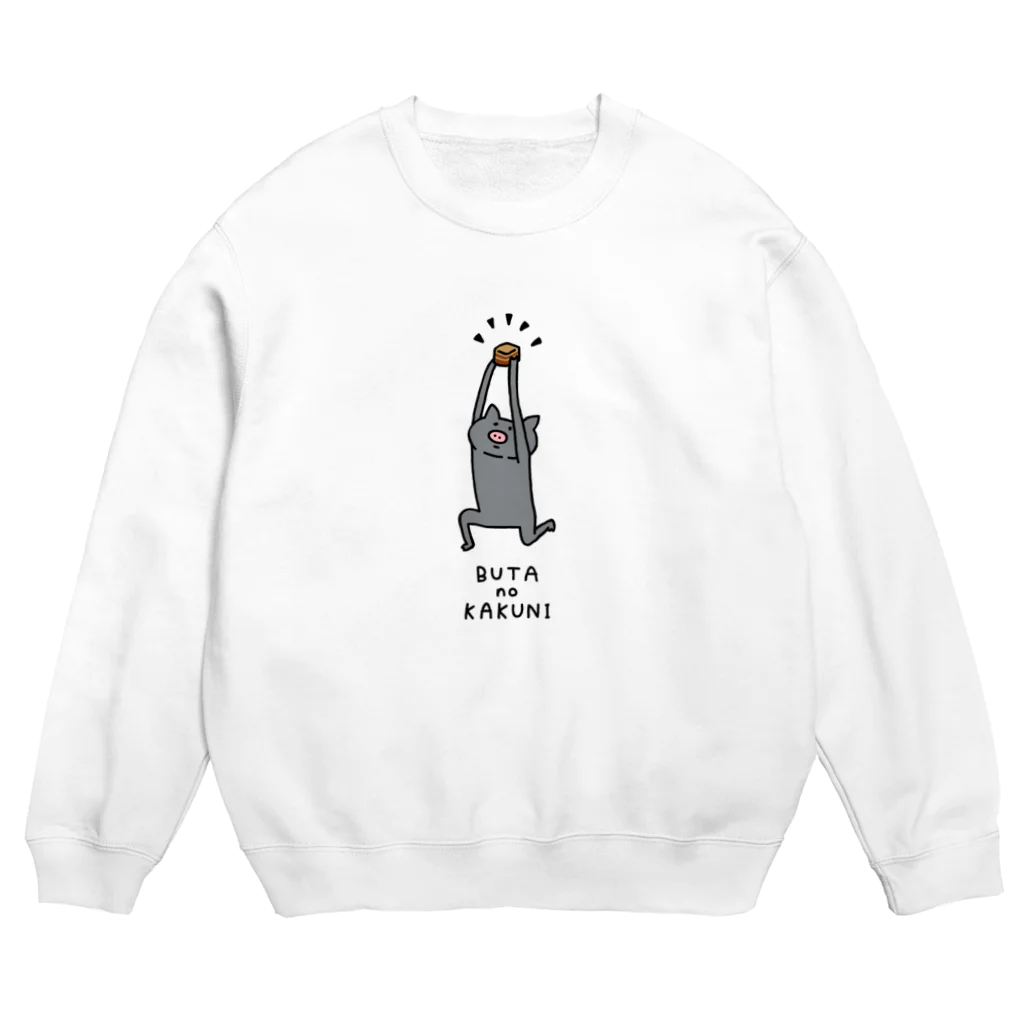 PokuStarの豚の角煮を掲げる Crew Neck Sweatshirt