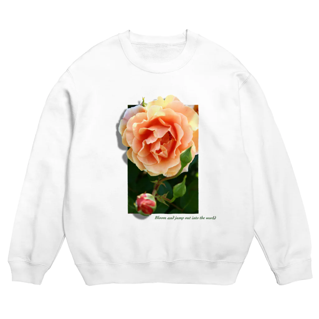 YuSunsetの咲き誇れ（オレンジ） Crew Neck Sweatshirt