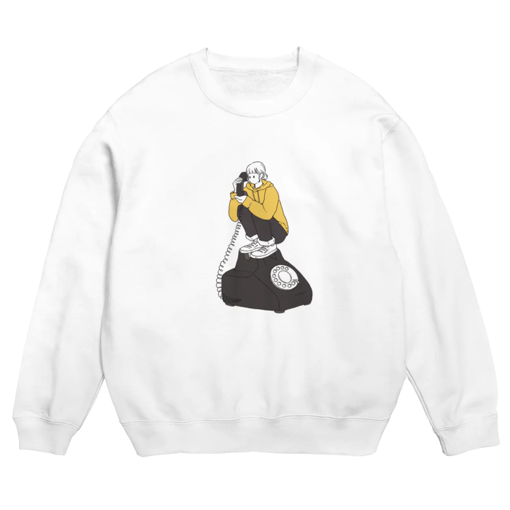 蒼井すばるの黒電話。 Crew Neck Sweatshirt