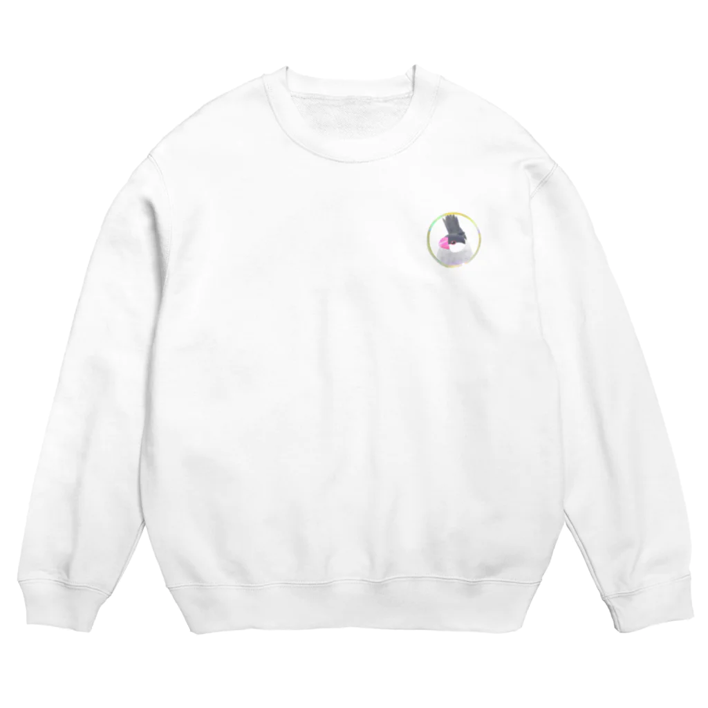 イテカ文鳥ショップのふんわり文鳥おもちver Crew Neck Sweatshirt