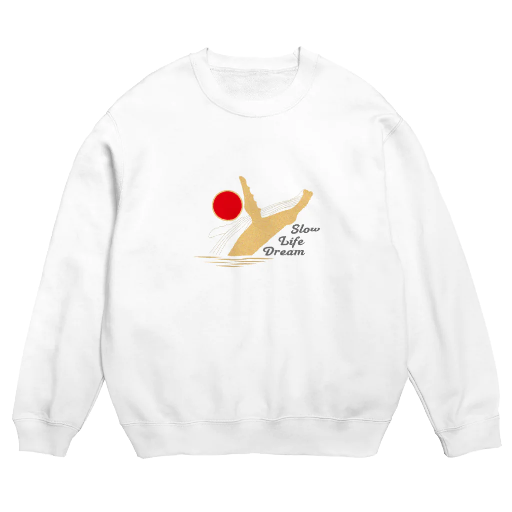 Slow Life Dreamのスローライフドリーム～クジラ～ Crew Neck Sweatshirt