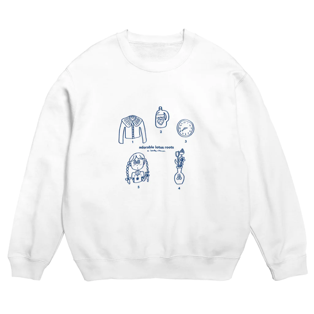 adorable rotus rootsのon Saturday afternoon Crew Neck Sweatshirt