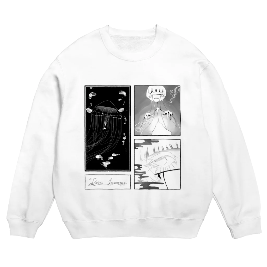 ろんぽのクラゲちゃん Crew Neck Sweatshirt