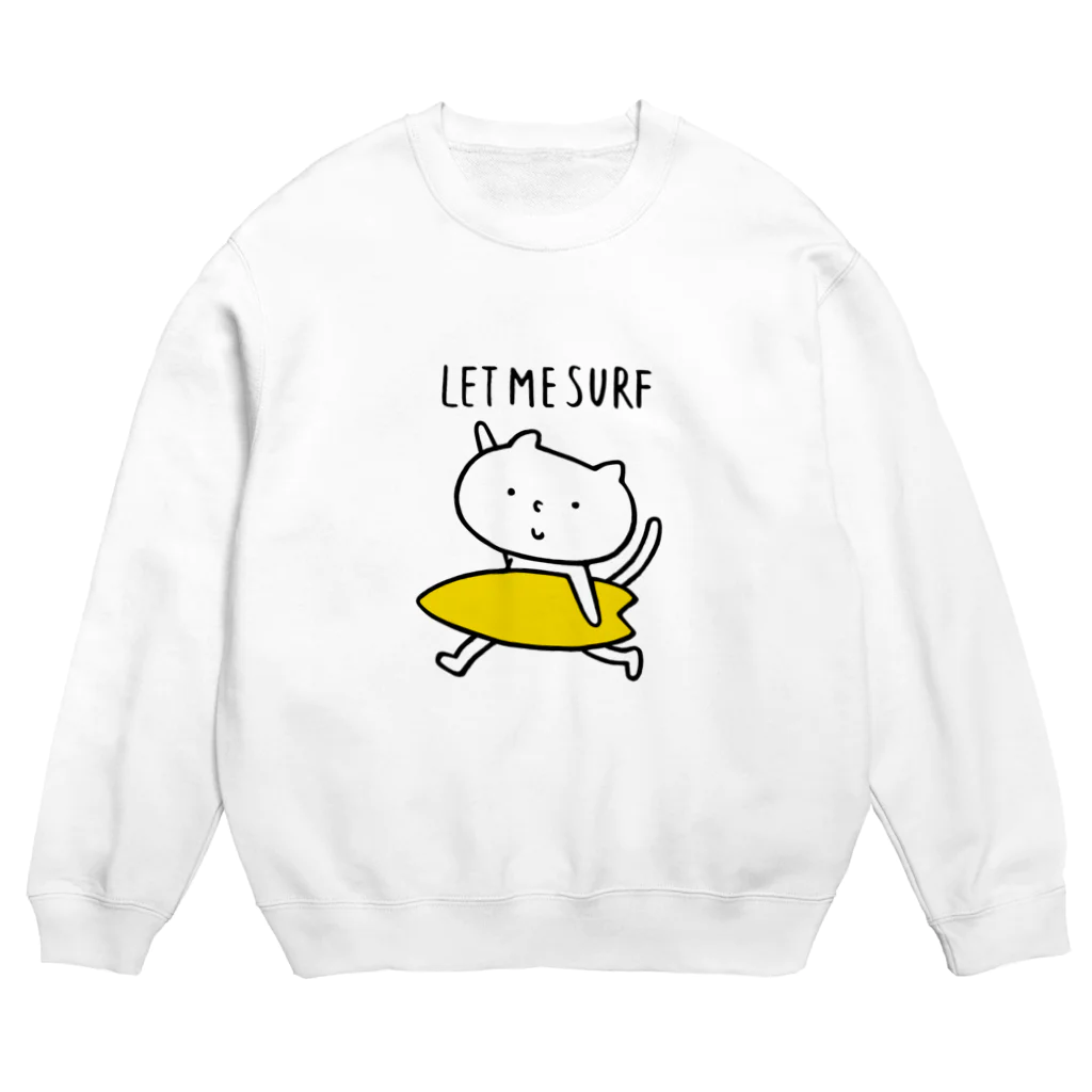 naomao nikkiのnaomao nikki LET ME SURF Crew Neck Sweatshirt