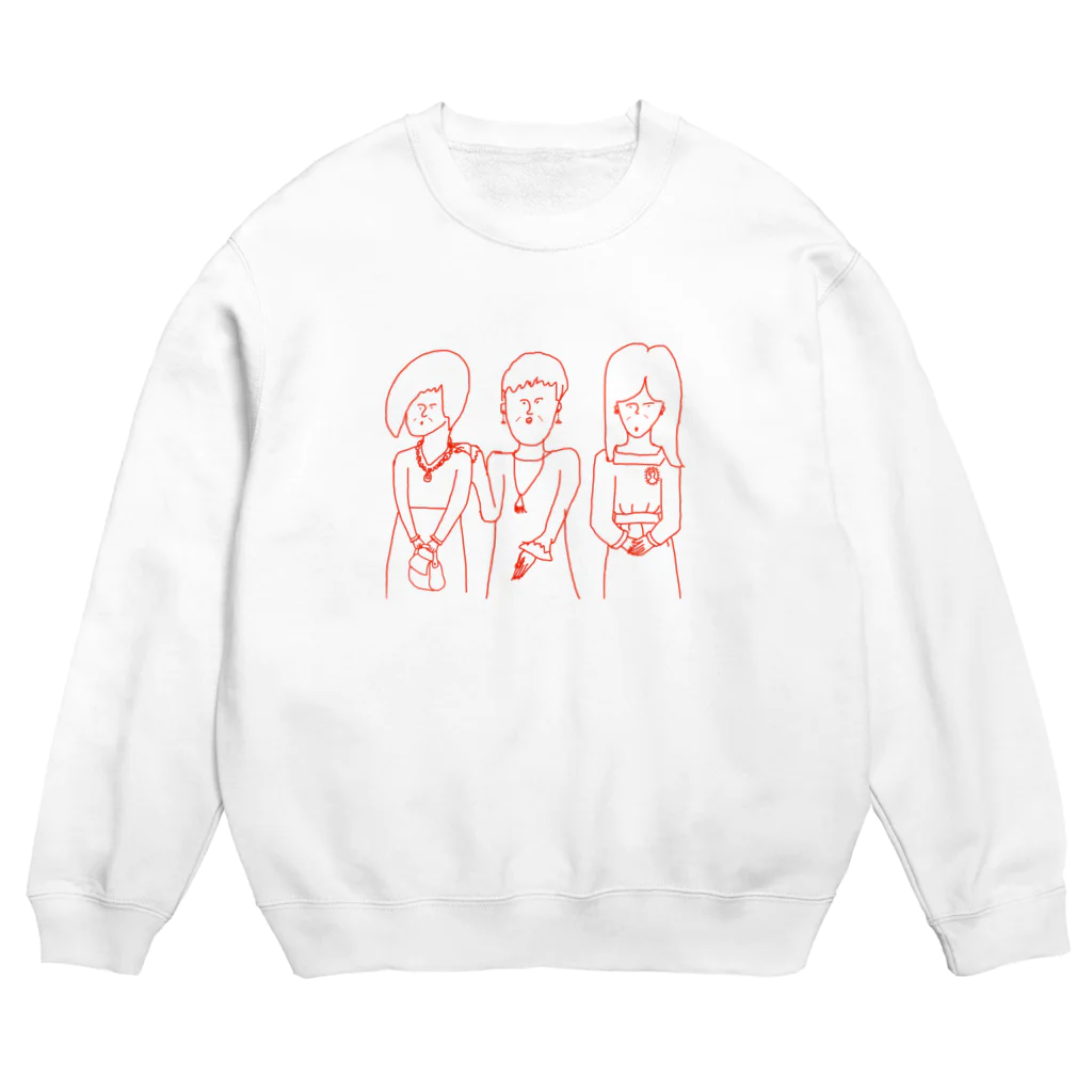 にぼしいわしグッズの四十代の同窓会 Crew Neck Sweatshirt