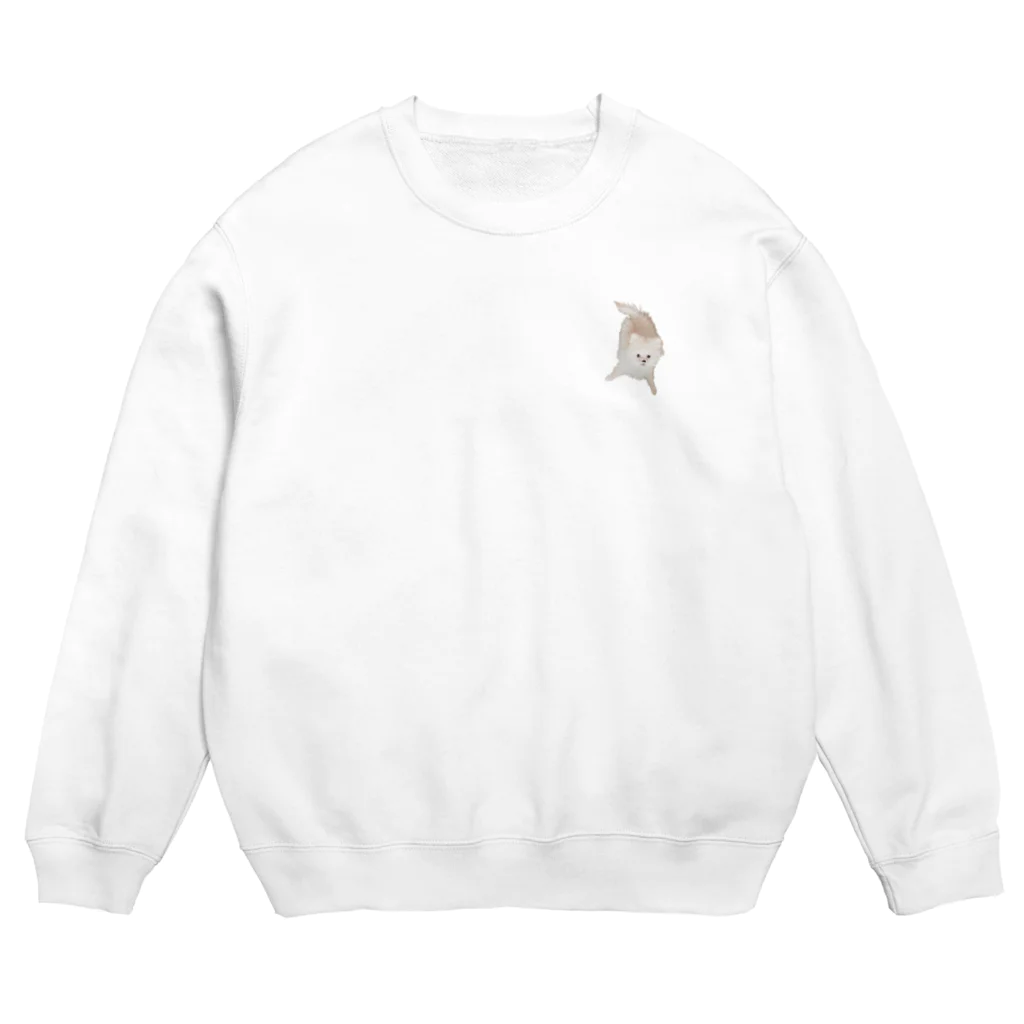 nonoの紐ｶﾐｶﾐののたん（白ポメラニアン） Crew Neck Sweatshirt