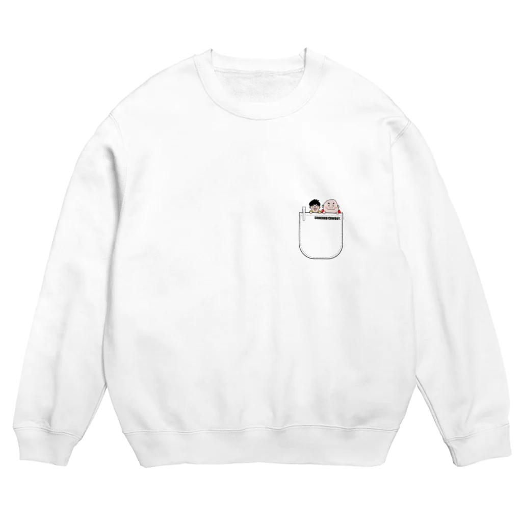 新宿カウボーイ商店の新宿カウボーイ『ポケットからひょこっと顔出し』 Crew Neck Sweatshirt