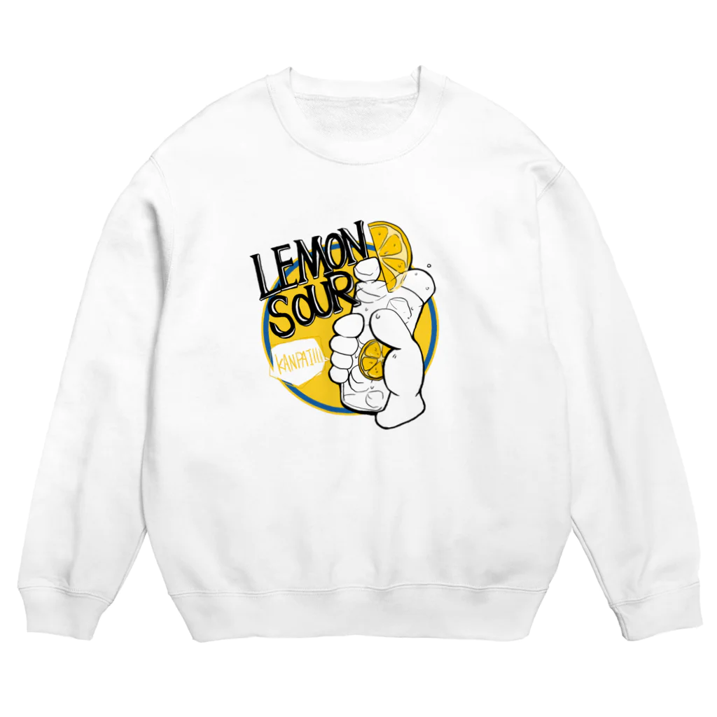 InarIShukuのモダン看板風レモンサワー Crew Neck Sweatshirt