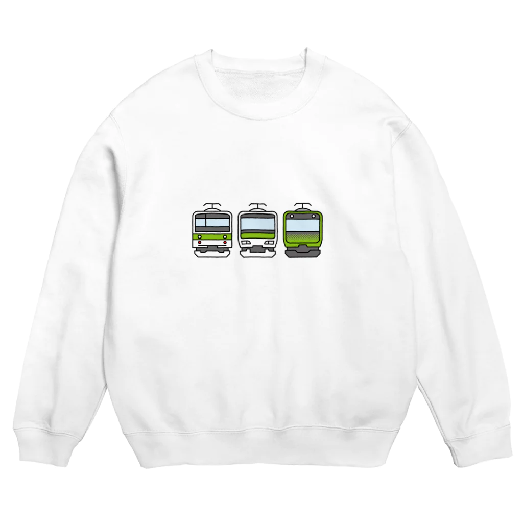 mononainaiの山手線3兄弟 Crew Neck Sweatshirt