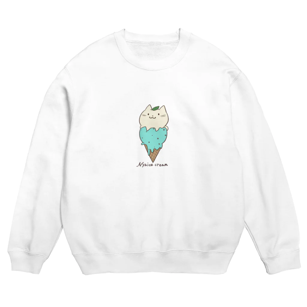 猫ﾉ眼うたのNyaice cream Crew Neck Sweatshirt