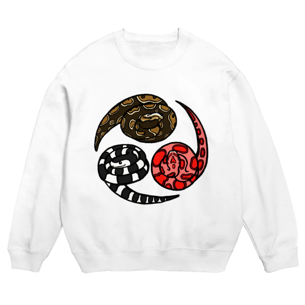 SumiReの三巴　蛇 Crew Neck Sweatshirt