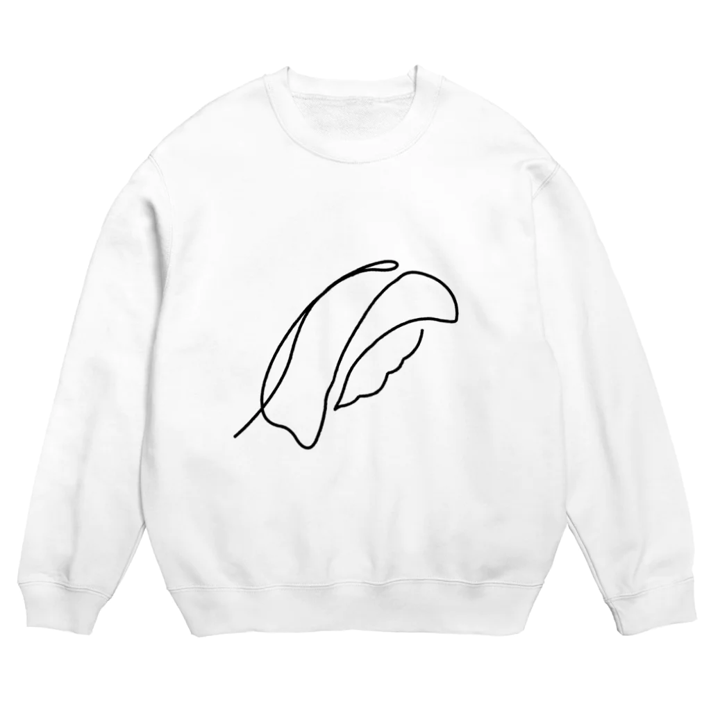 9bdesignの一筆描きの鮨 Crew Neck Sweatshirt