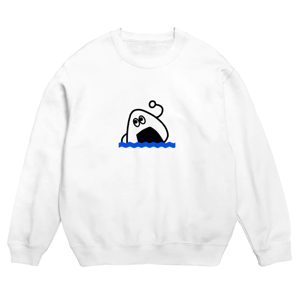 ハリコ🦀のスイミングおにぎり Crew Neck Sweatshirt