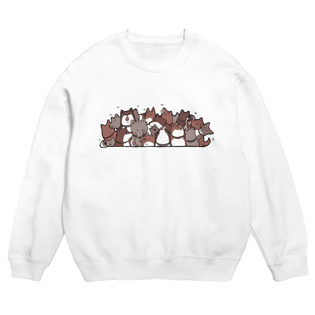 ちゃちゃまるふどーさんのわさ柴くんズ Crew Neck Sweatshirt