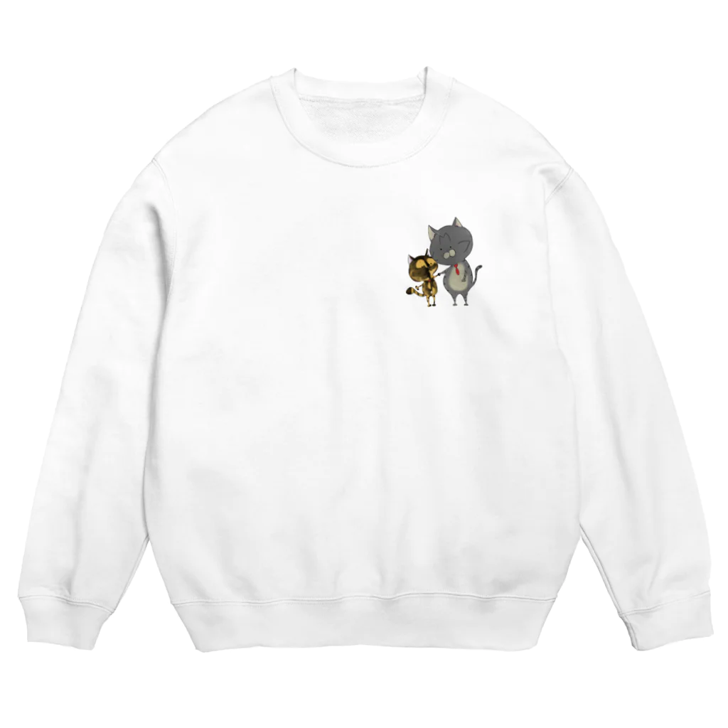 おもちとおこげの隠れ家の手繋ぎもちこげ Crew Neck Sweatshirt