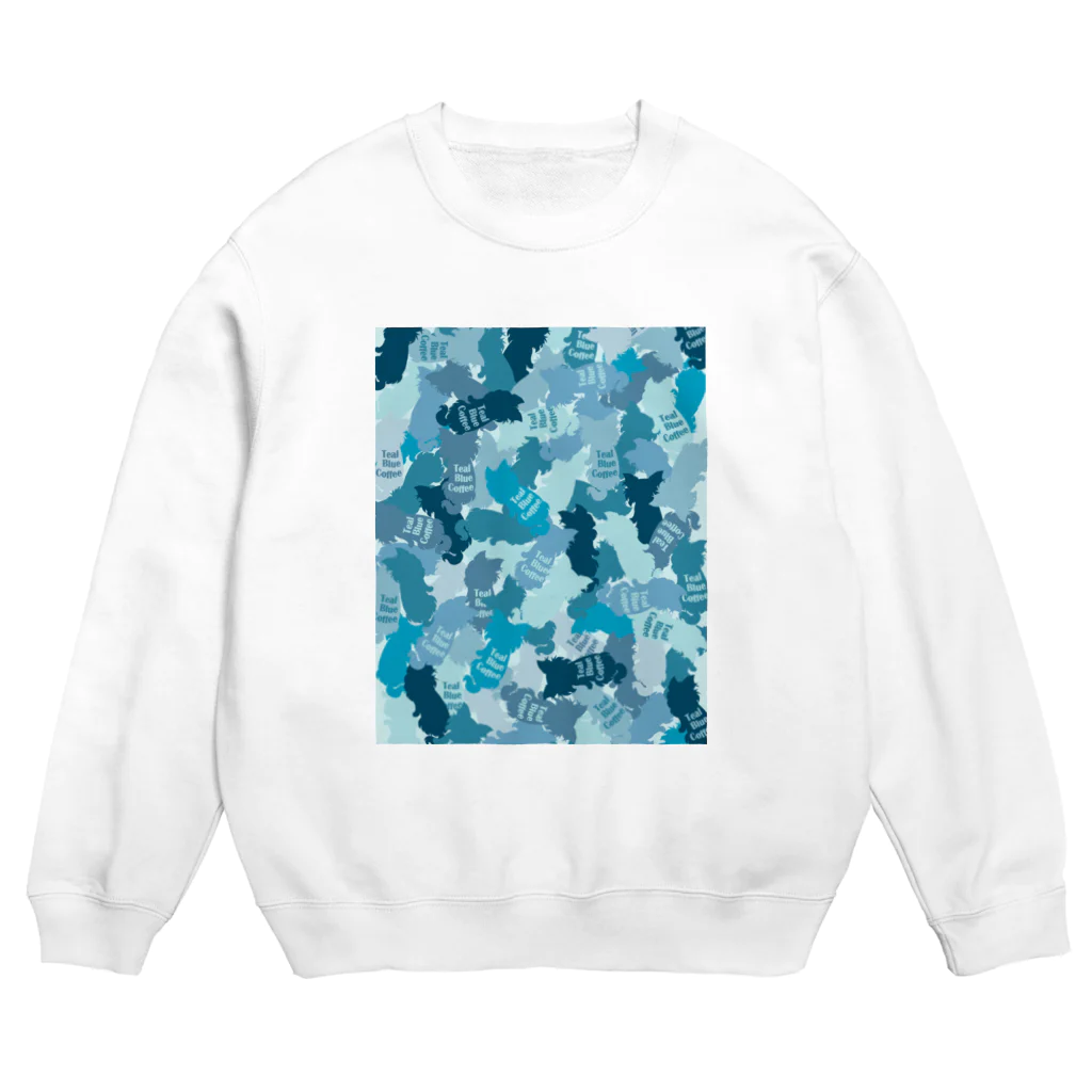 Teal Blue Coffeeのhide-and-seek Crew Neck Sweatshirt