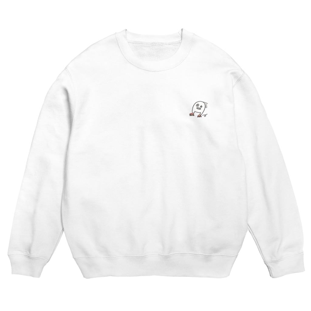 びろひんのお店の颯爽と走る姿(ワンポイント) Crew Neck Sweatshirt