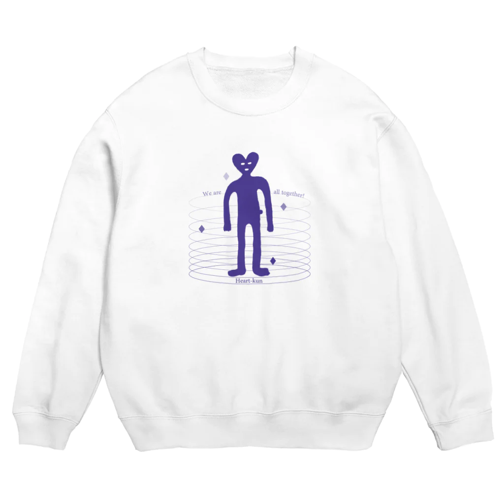 S2kun ハートくん SHOPのHeart-kun Crew Neck Sweatshirt