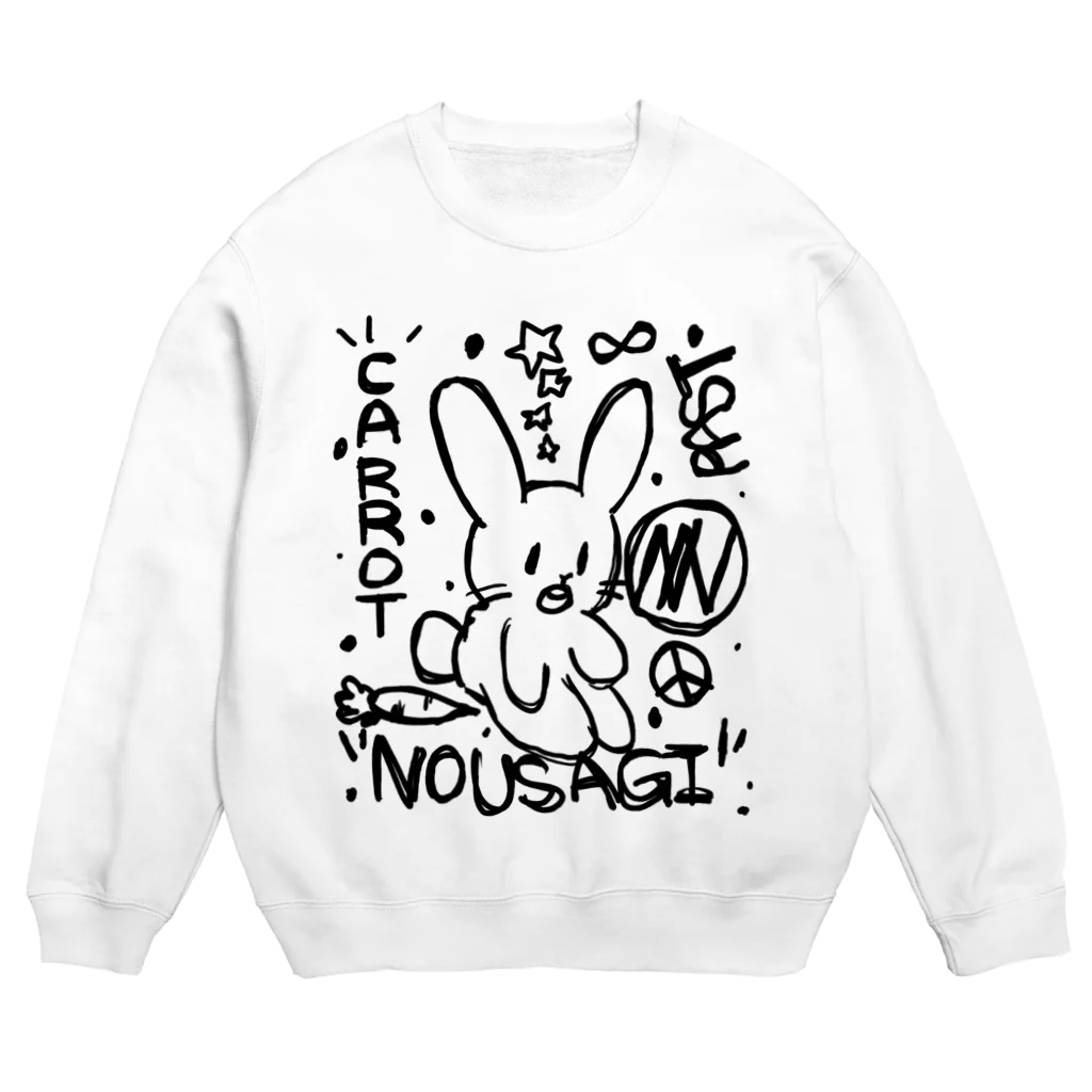 NOUSAGIの囚われるうさぎ Crew Neck Sweatshirt