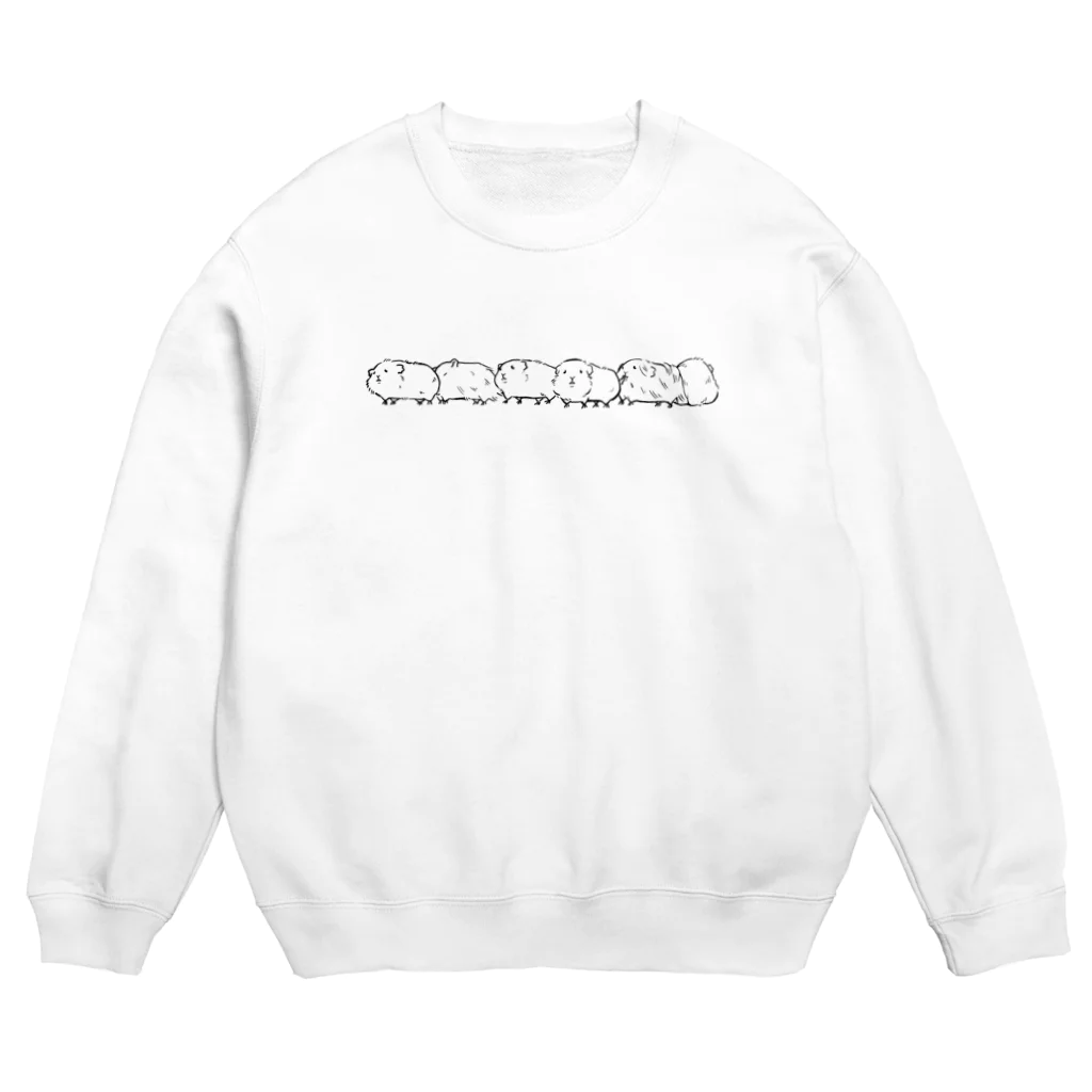 299（にくきゅう）のモルモットいっぱい Crew Neck Sweatshirt