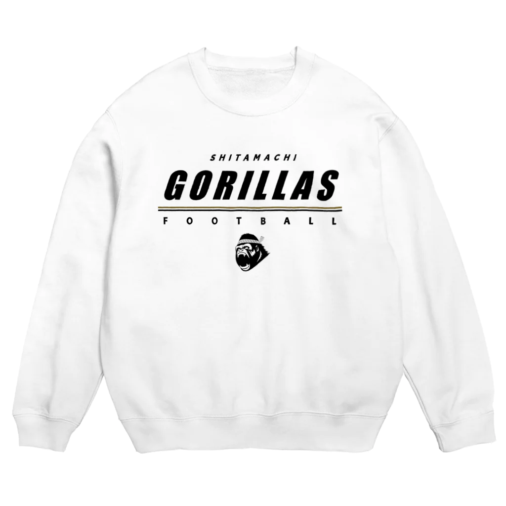 下町ゴリラズ 公式ショップ🏈の選手・スタッフモデルロゴ Crew Neck Sweatshirt