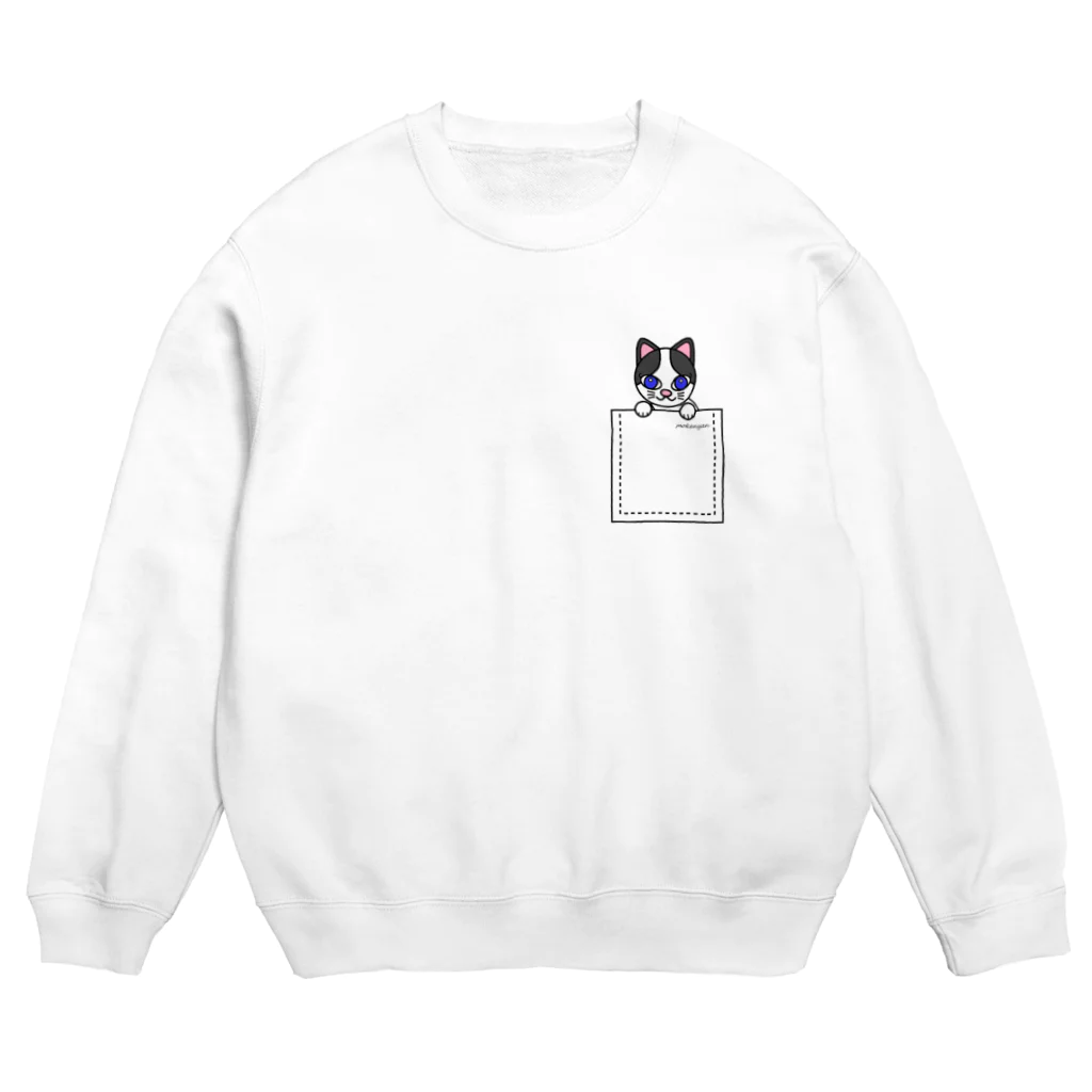 猫部のねこ　pokenyan　ハチにゃん Crew Neck Sweatshirt