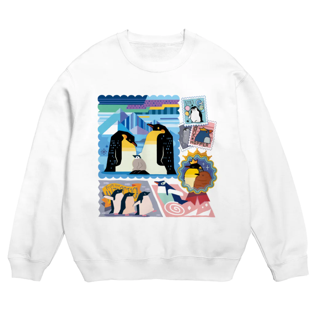 みなとまち層の南半球のペンギンたち Crew Neck Sweatshirt