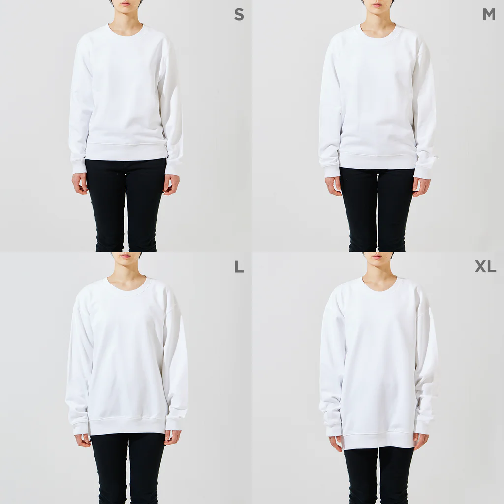 ⛩のホームシックの白 Crew Neck Sweatshirt :model wear (woman)