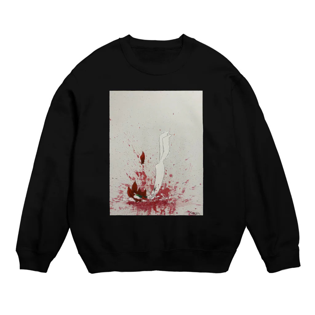 花瓶の疑問の飛び降り自殺 Crew Neck Sweatshirt