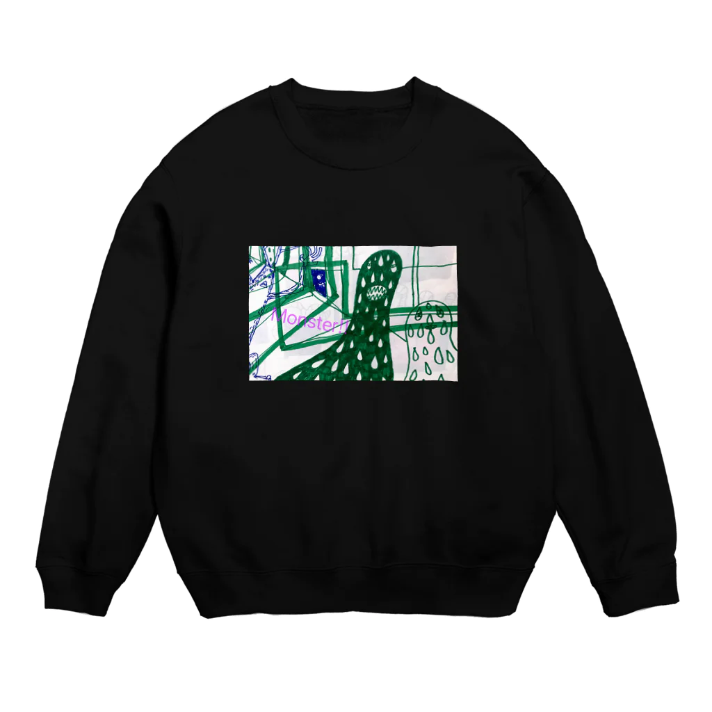 samodoudoumichiのシャドーMonster！ Crew Neck Sweatshirt