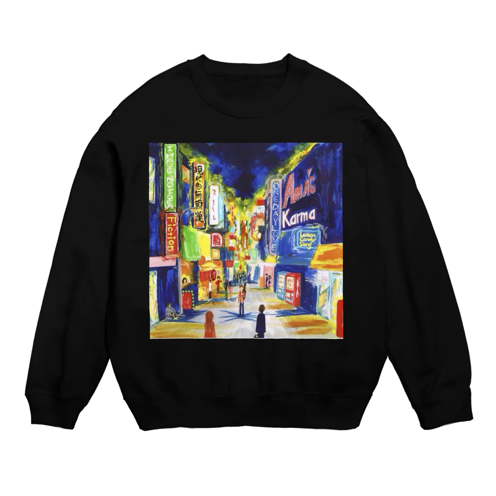 いづものみせの夜の街 Crew Neck Sweatshirt