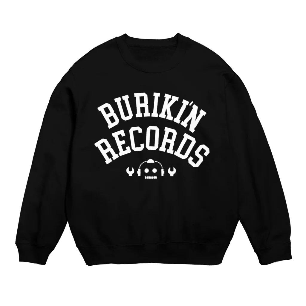 BURIKI'N RECORDSのブリキン定番ロゴ(ホワイトロゴ) スウェット