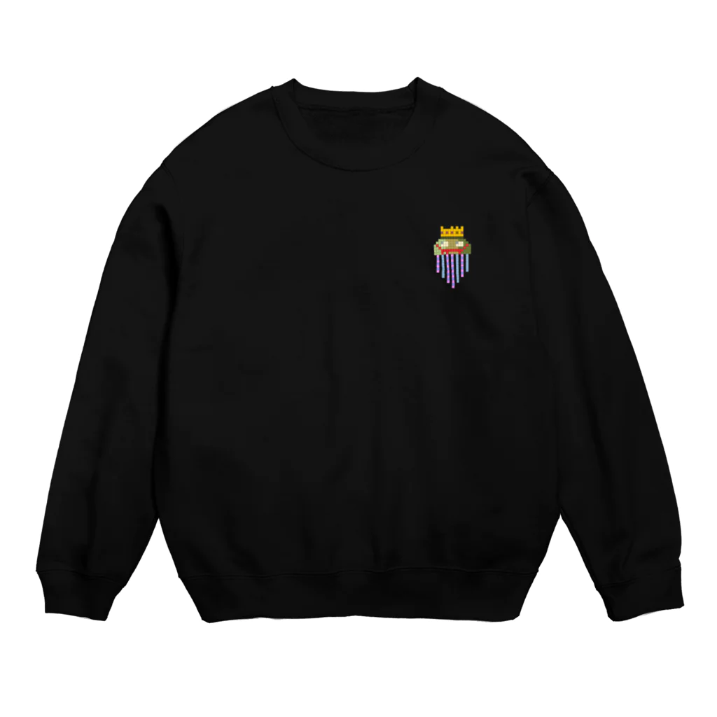 くらげプリンのドット絵くらげプリン(抹茶ゾンビ) Crew Neck Sweatshirt