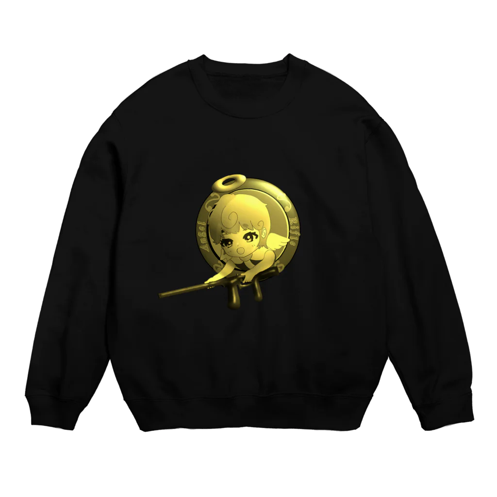 happy-maruの天使✖︎ライフル （アンティークコインVer Crew Neck Sweatshirt