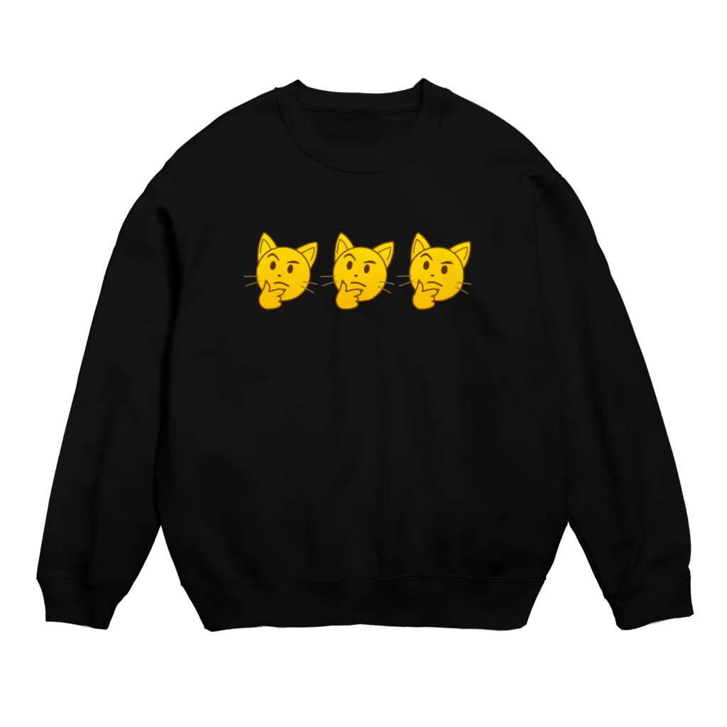 トマトカゲの考えるネコフェイスマーク Crew Neck Sweatshirt