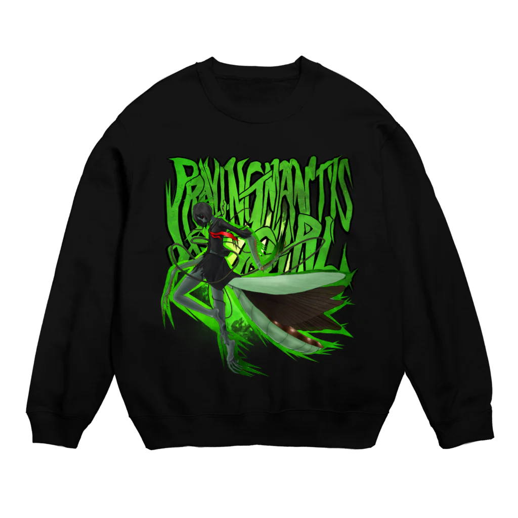 フレ末屋のカマキリ女 グラフィティ風ロゴ Crew Neck Sweatshirt