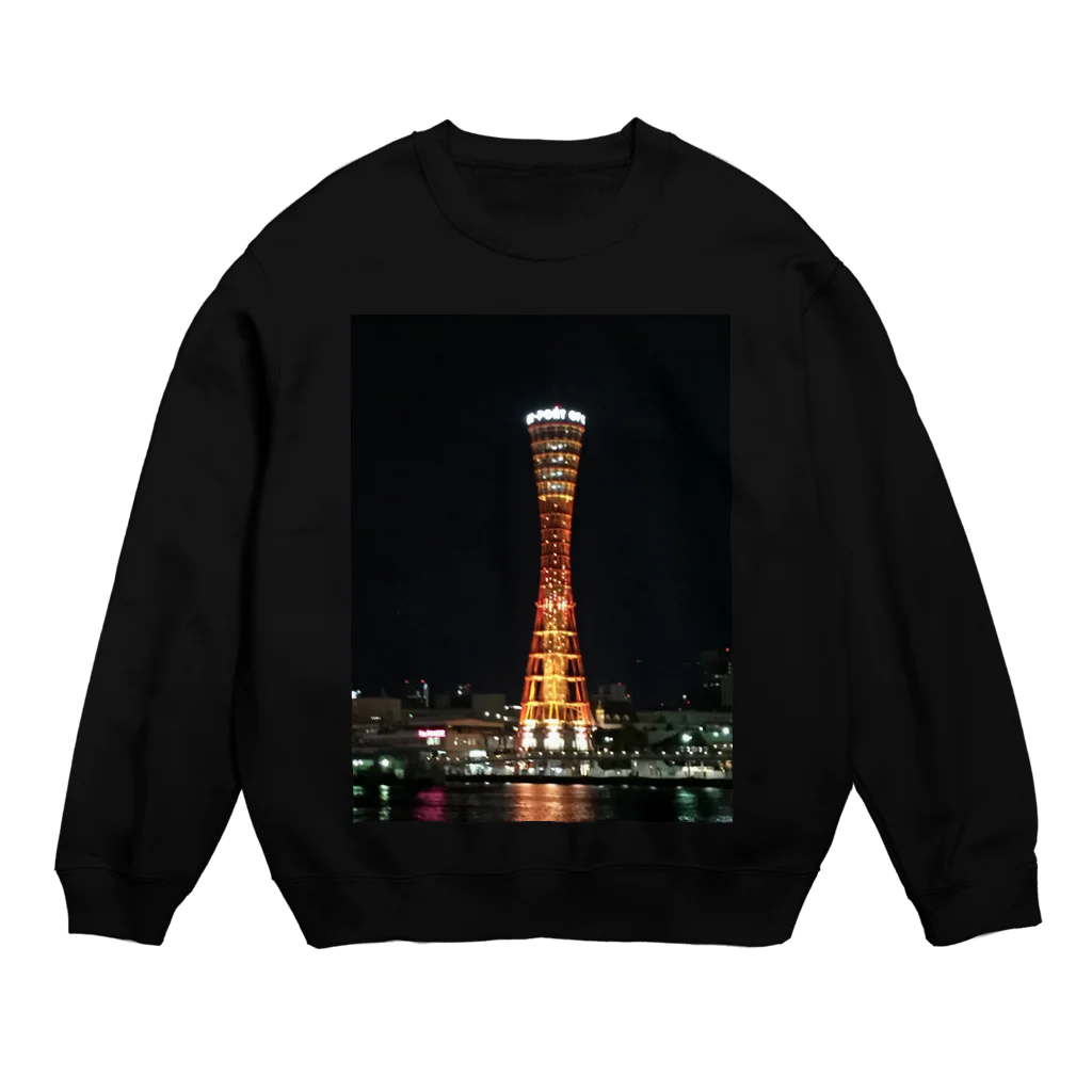 SHOP BAIHE_MOCHIの神戸ポートタワー Crew Neck Sweatshirt