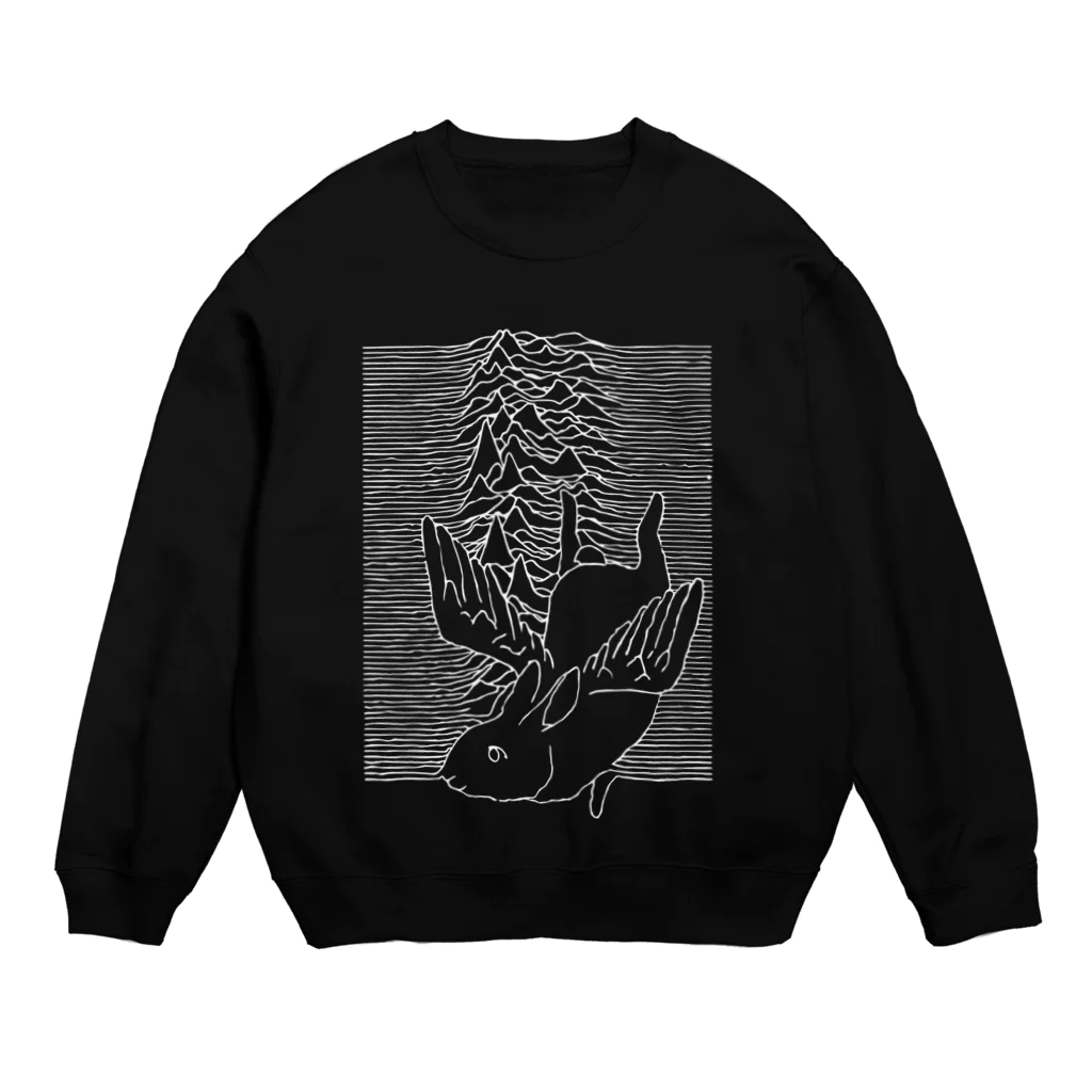 AngelRabbitsの天使うさぎの波（白） Crew Neck Sweatshirt