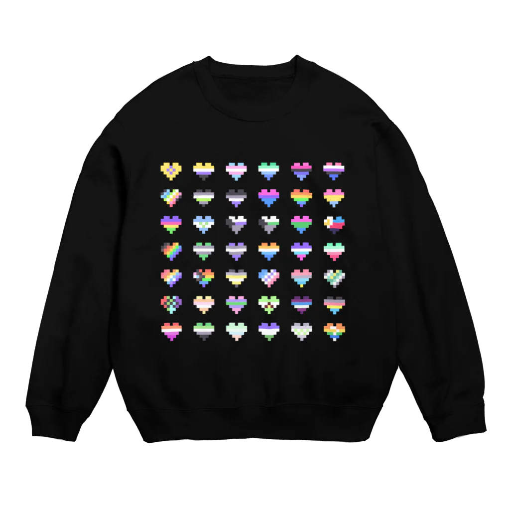 cuecuecueのプライドハートたち Crew Neck Sweatshirt