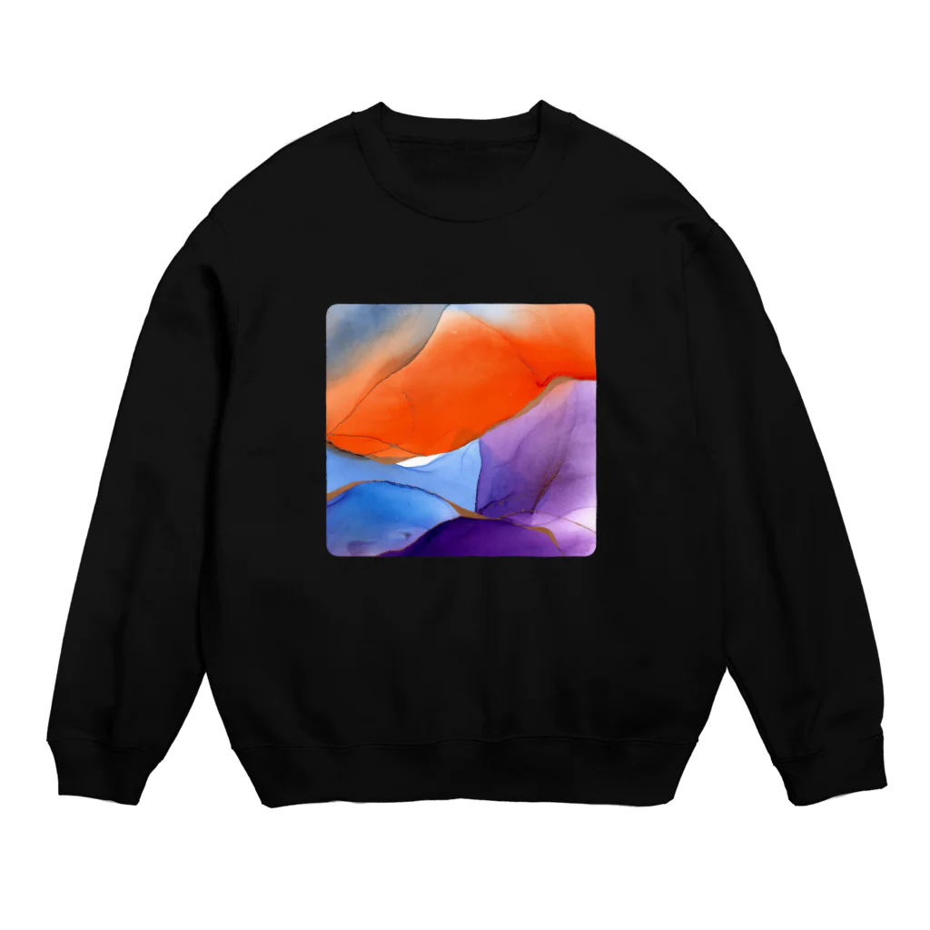 Kuku-inkartの染む紫 Crew Neck Sweatshirt