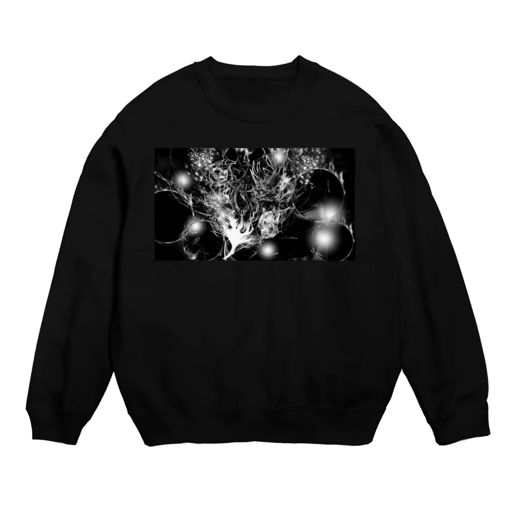 StrongFeelingのBlack drawing Crew Neck Sweatshirt