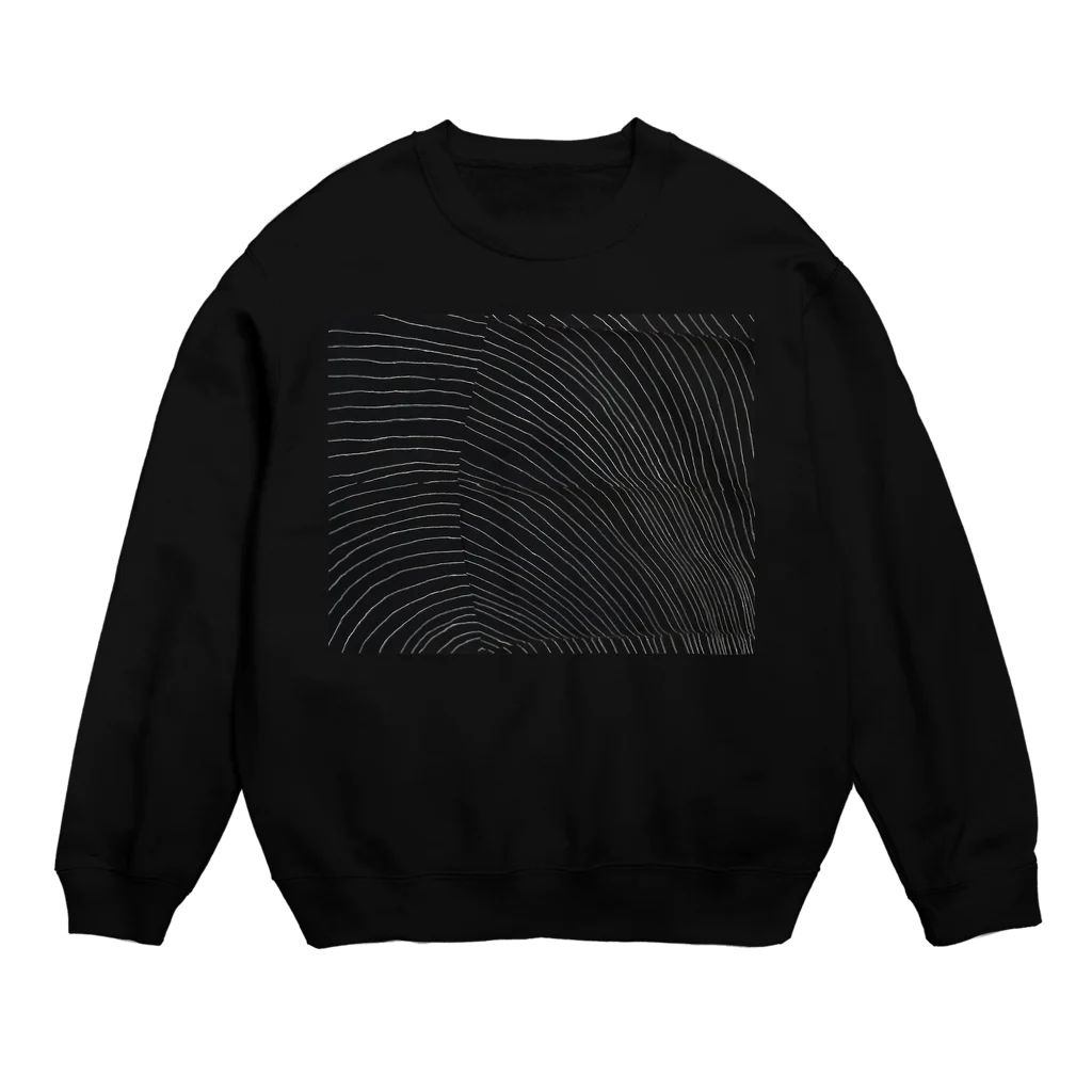 PALA's SHOP　cool、シュール、古風、和風、の黒着物柄 Crew Neck Sweatshirt