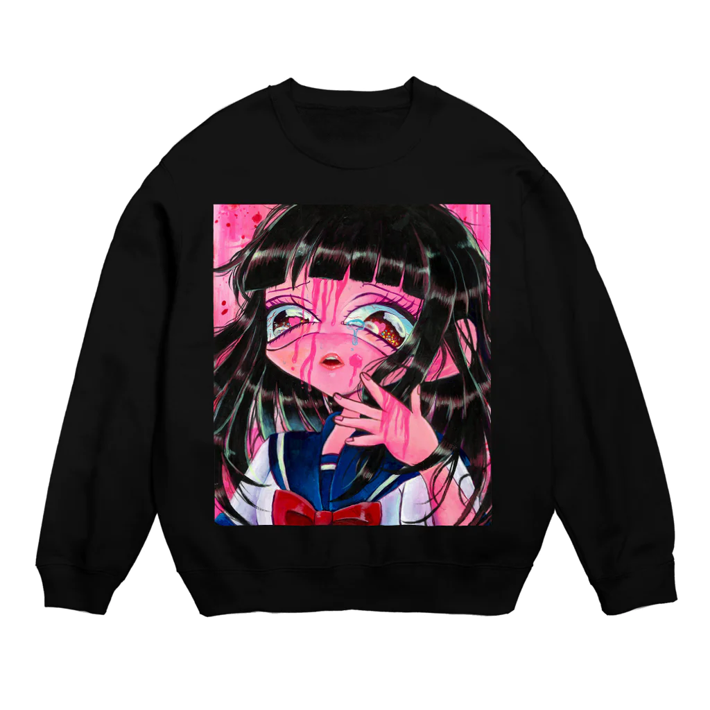 花岬 物子のピンク色の黒歴史 Crew Neck Sweatshirt