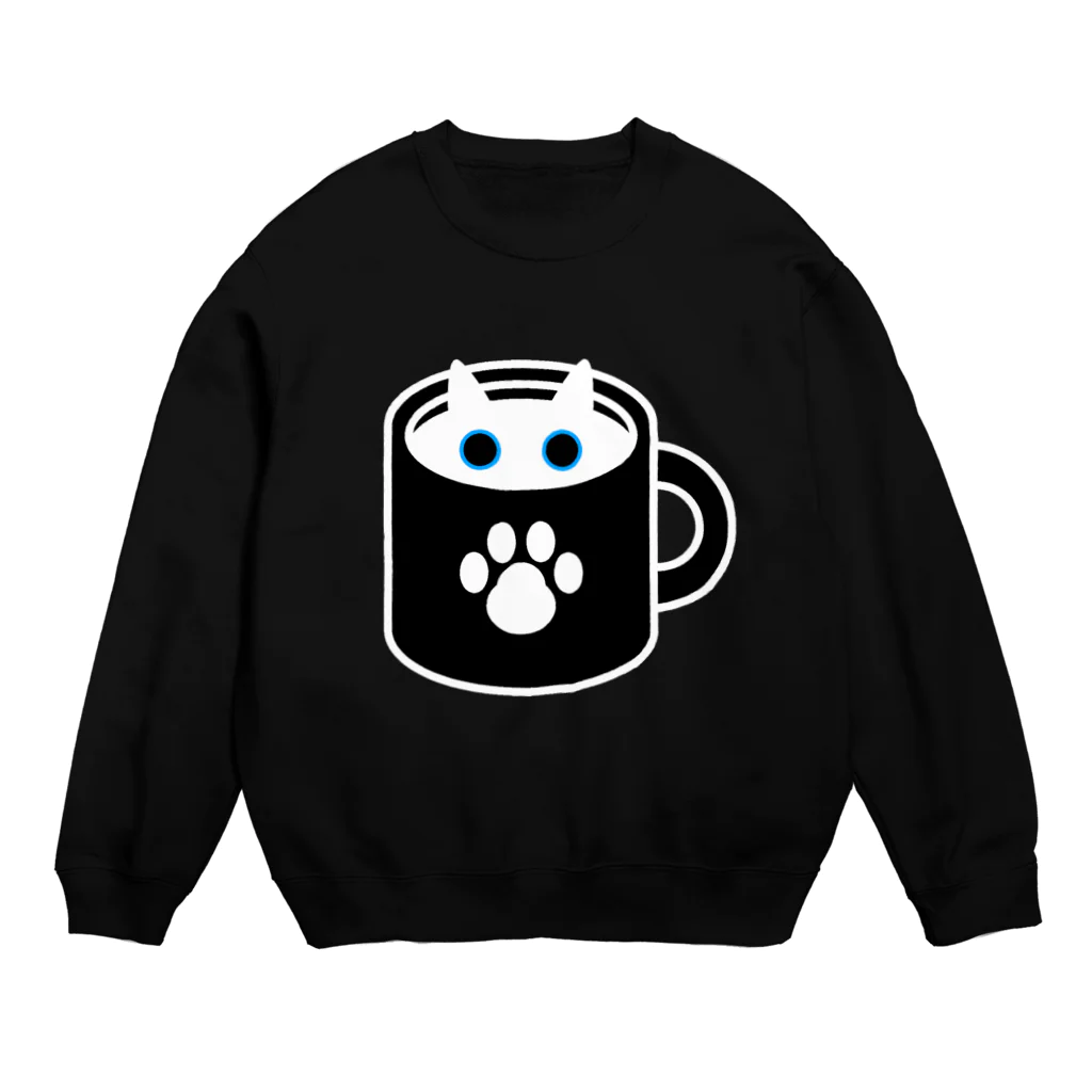 はちまん商店のネコーヒー(ミルク) Crew Neck Sweatshirt