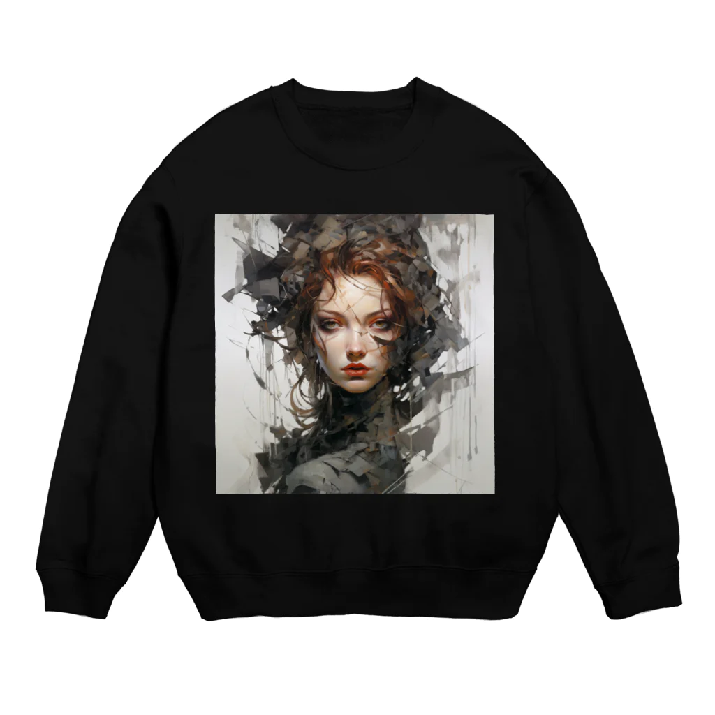 RYUJI-graphicsのAi-woman-1 Crew Neck Sweatshirt