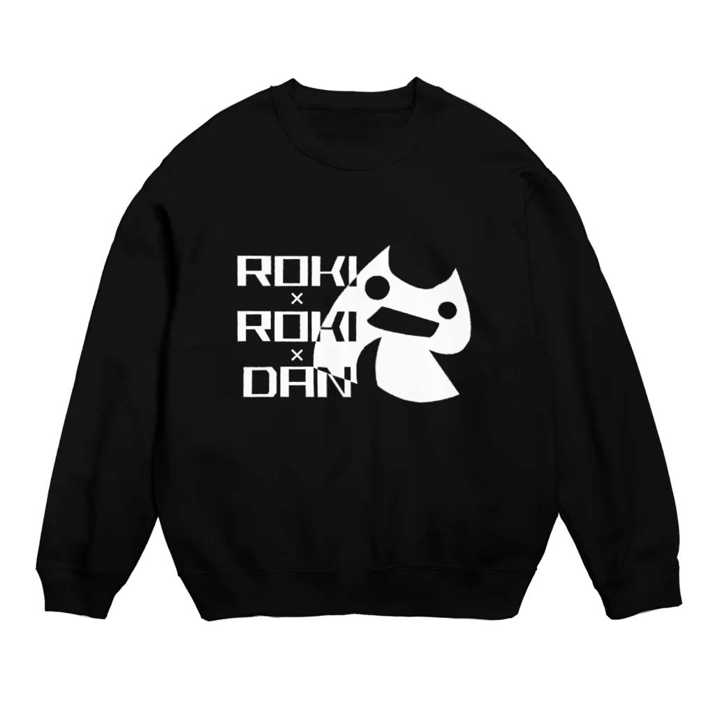 ロキの悪の秘密結社ロキロキ団団員章ロゴ白 Crew Neck Sweatshirt