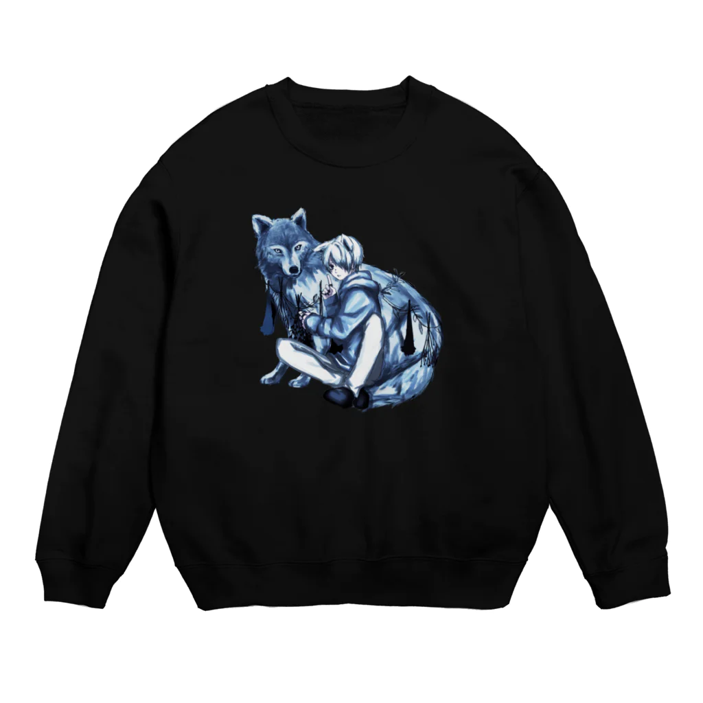 Lupus.のLupus. Boy and the Wolf Crew Neck Sweatshirt